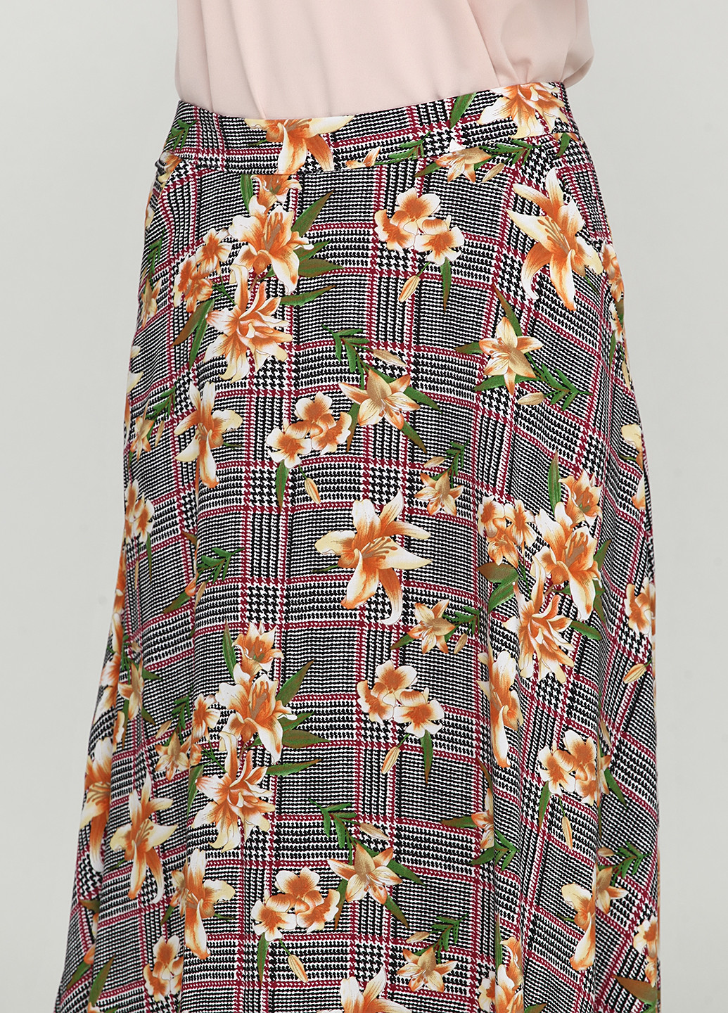 Разноцветная кэжуал цветочной расцветки юбка Gator клешированная