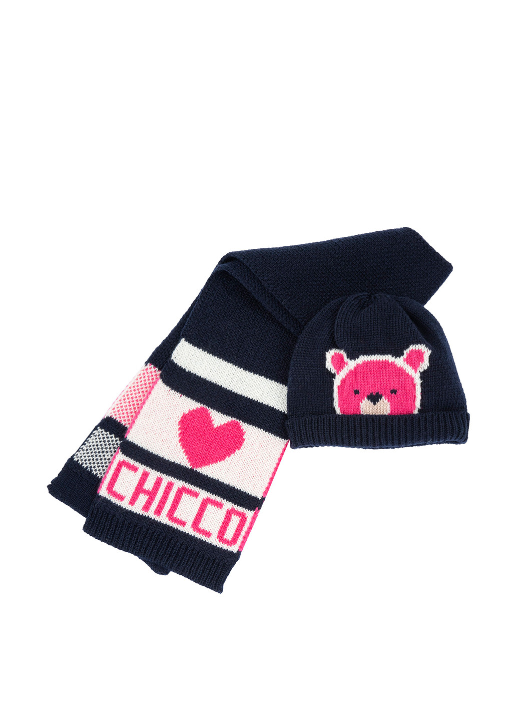 Темно-синій демісезонний комплект (шапка, шарф) Chicco