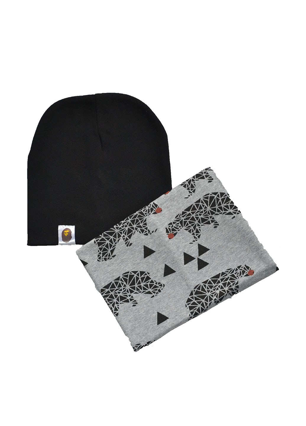 Комплект (шапка, шарф-снуд) Sweet Hats шапка + шарф-снуд рисунки комбинированные кэжуалы трикотаж