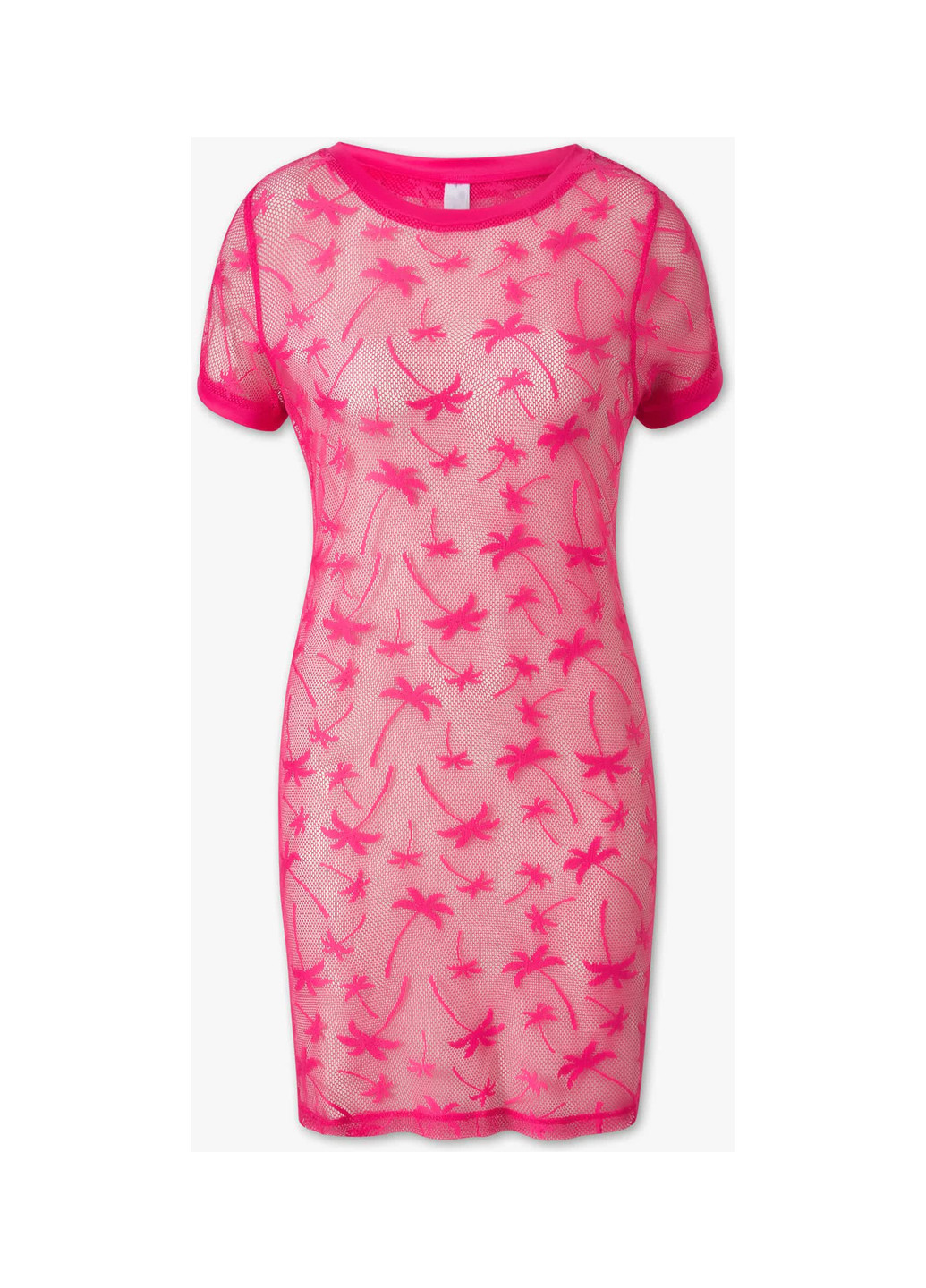 Рожева пляжна парео сукня-футболка C&A з малюнком