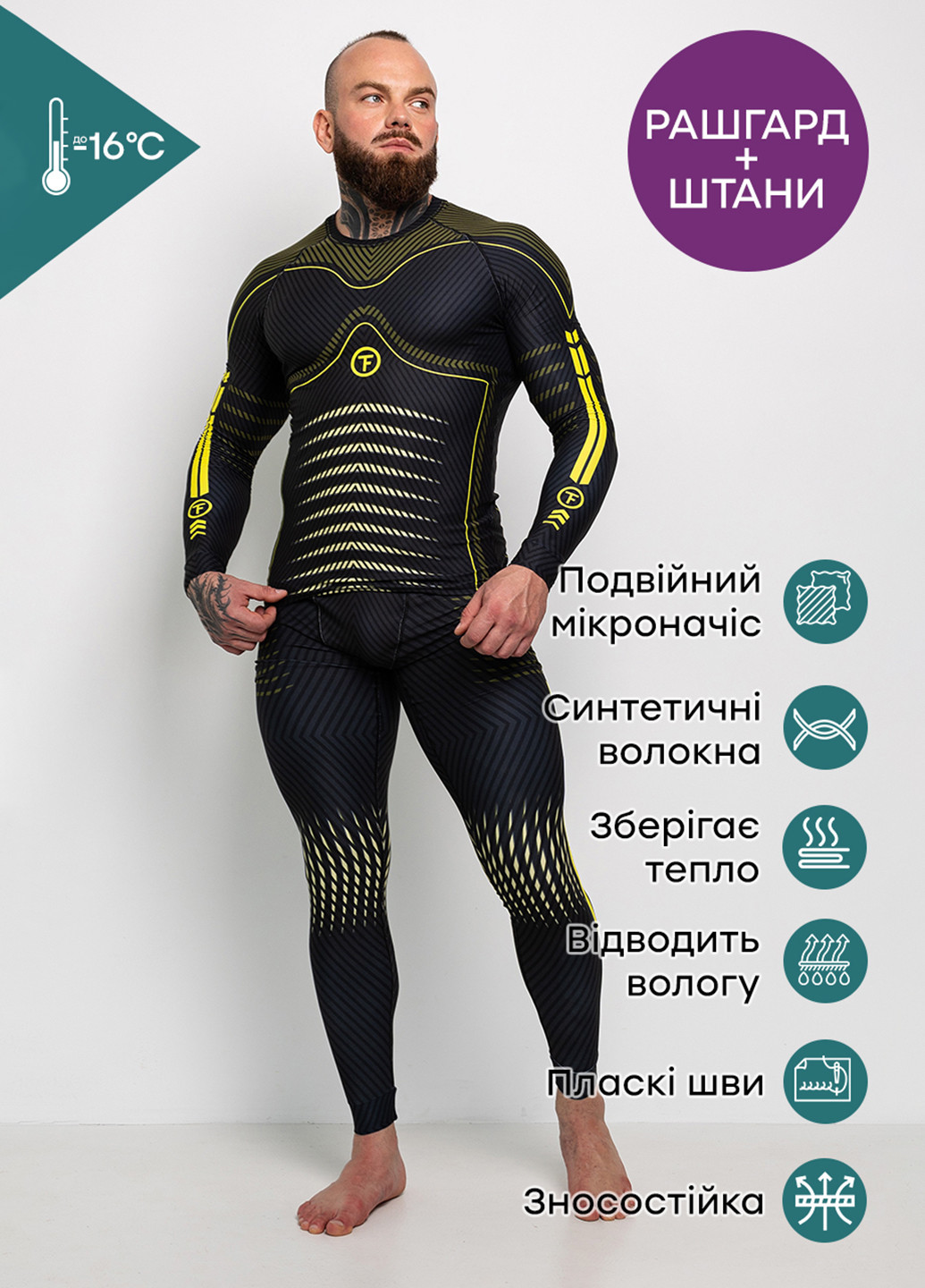 Термокостюм (рашгард, кальсони) TOTALFIT (303451092)