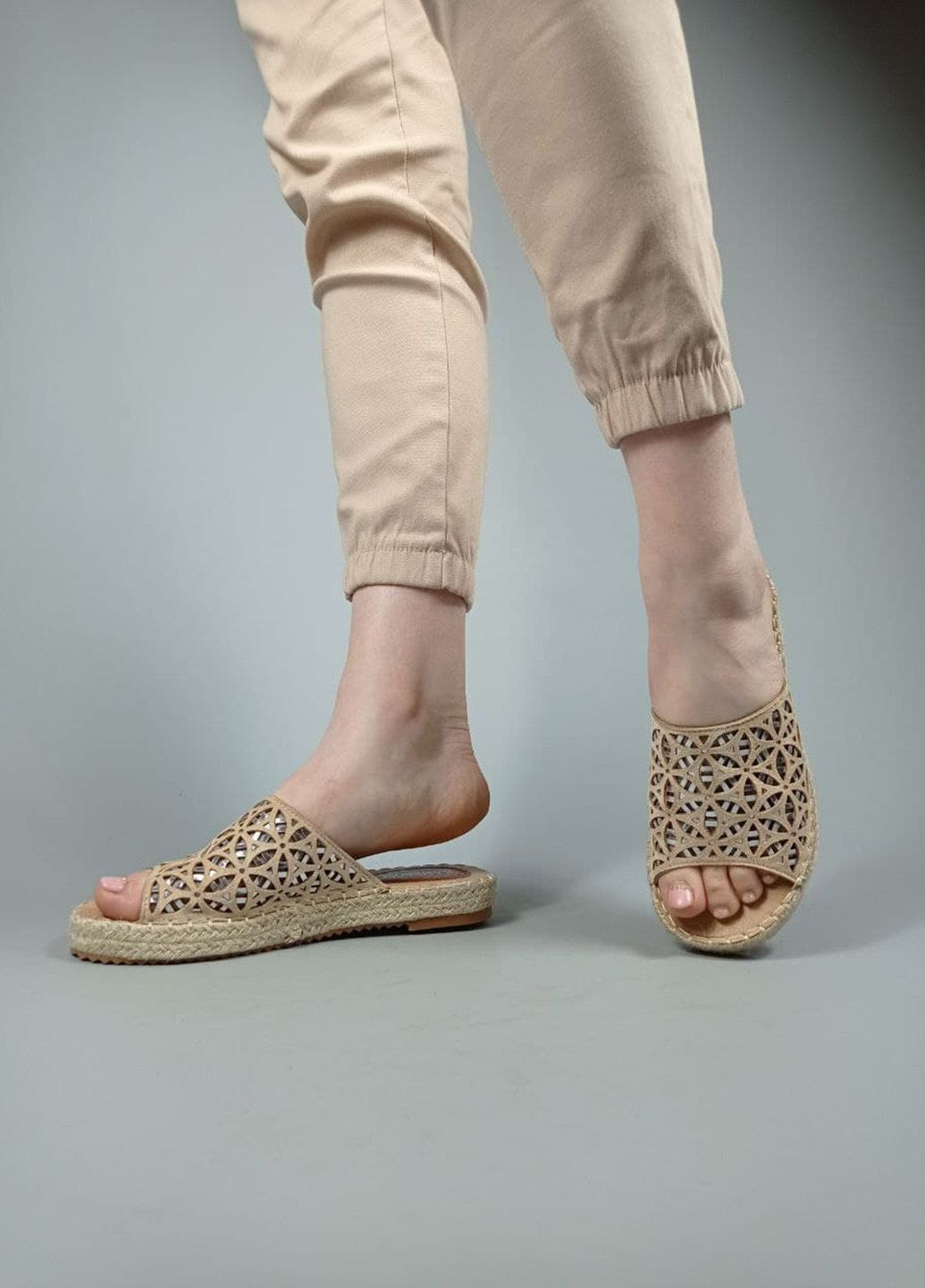 Бежевые эспадрильи Kamengsi однотонный (226956012)