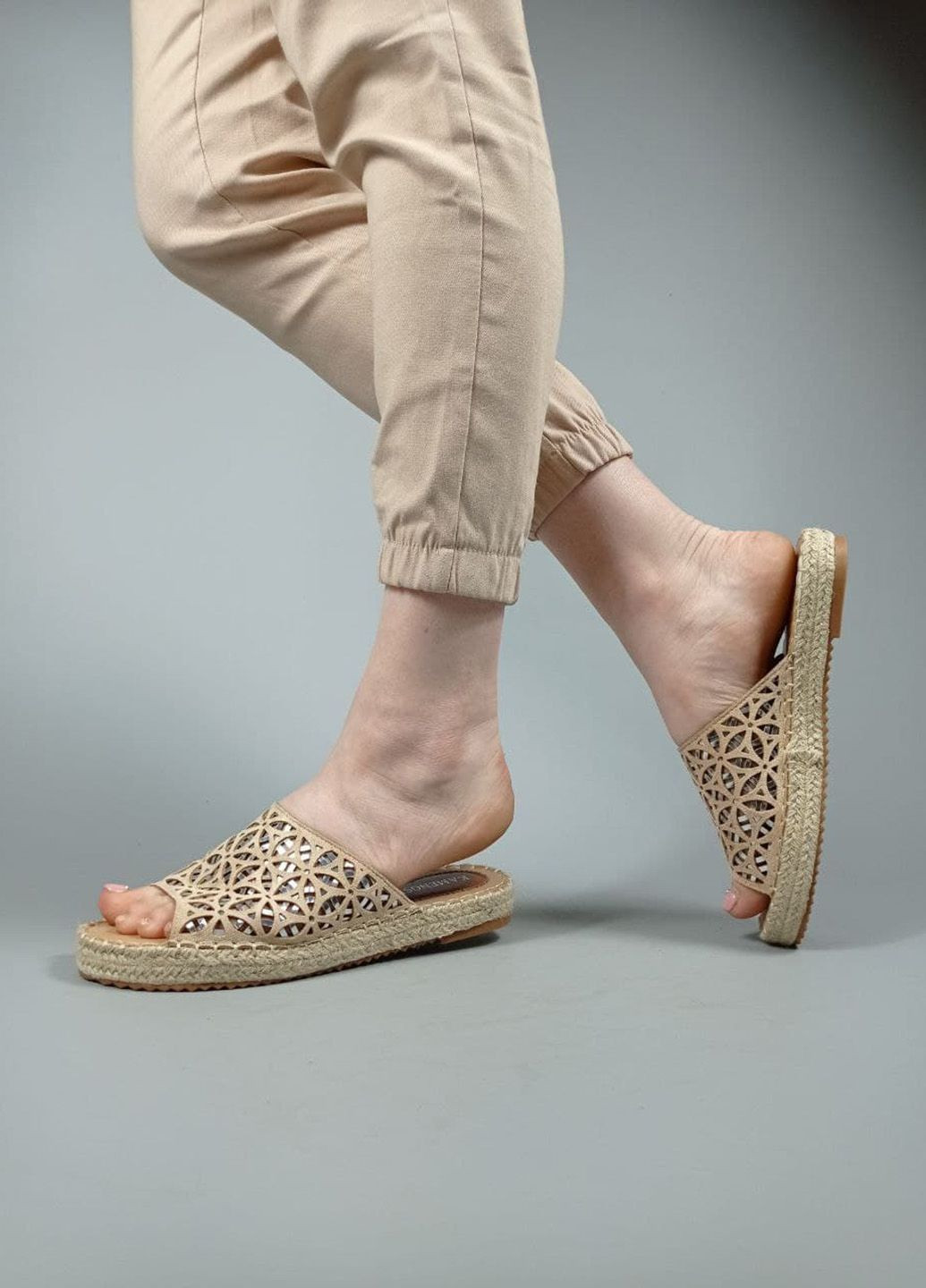 Бежевые эспадрильи Kamengsi однотонный (226956012)