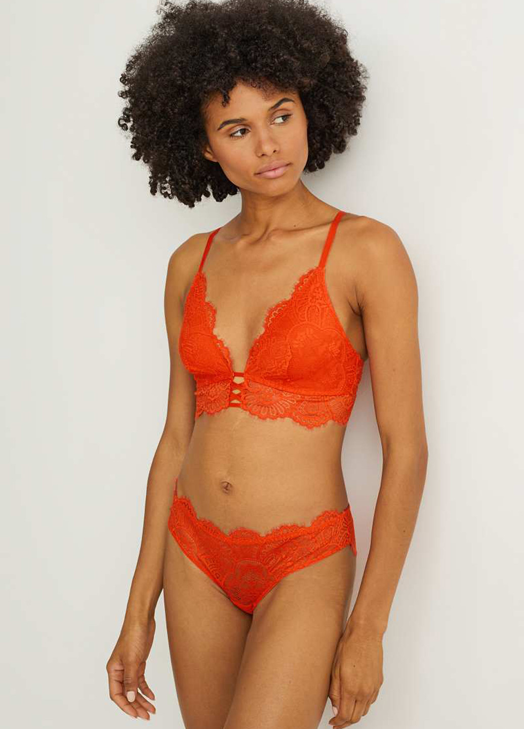 Оранжевый бралетт бюстгальтер C&A без косточек полиамид