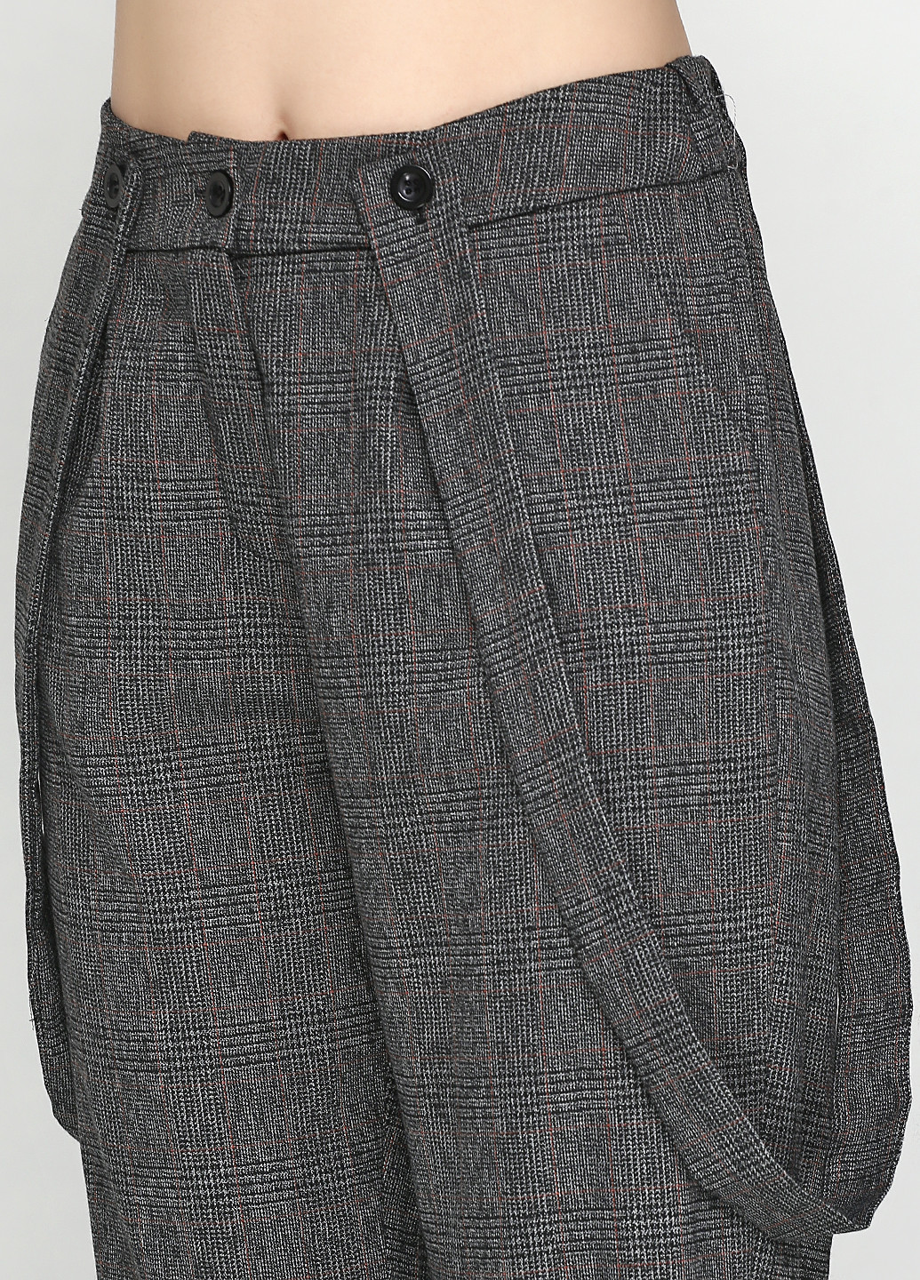 Темно-серые кэжуал демисезонные брюки LCK FASHION