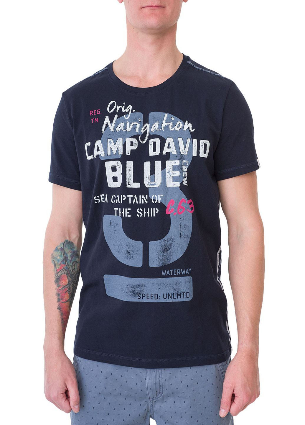 Синя футболка Camp David