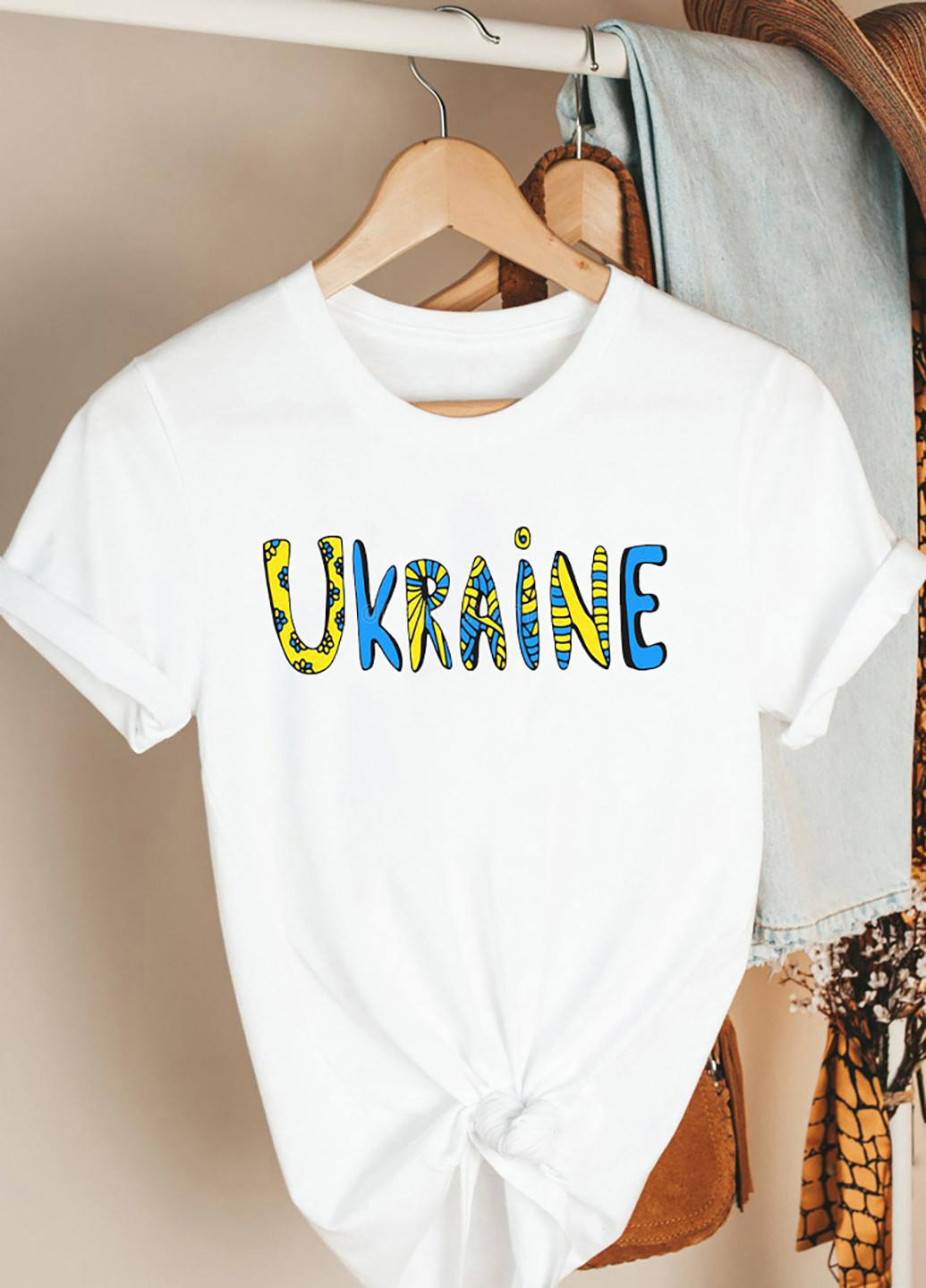 Белая демисезон футболка женская белая ua Katarina Ivanenko