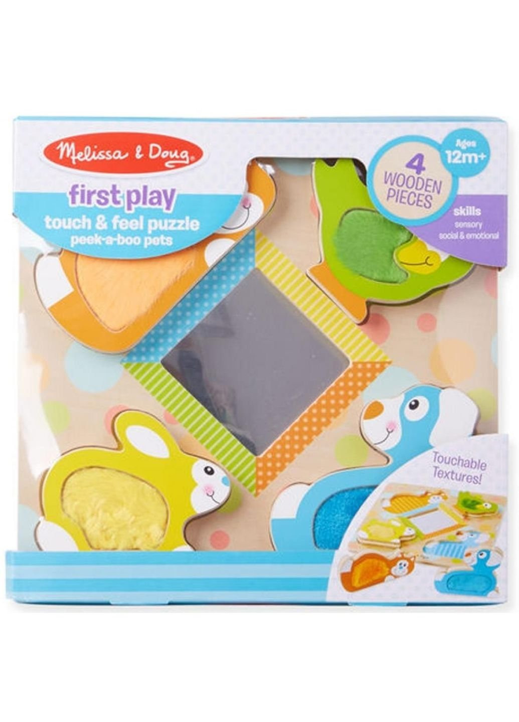 Іграшка, що розвиває Дзеркальний формовий пазл з пухнастими домашніми тваринами (MD1898) Melissa&Doug (254067235)