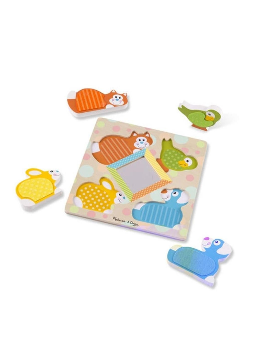 Іграшка, що розвиває Дзеркальний формовий пазл з пухнастими домашніми тваринами (MD1898) Melissa&Doug (254067235)