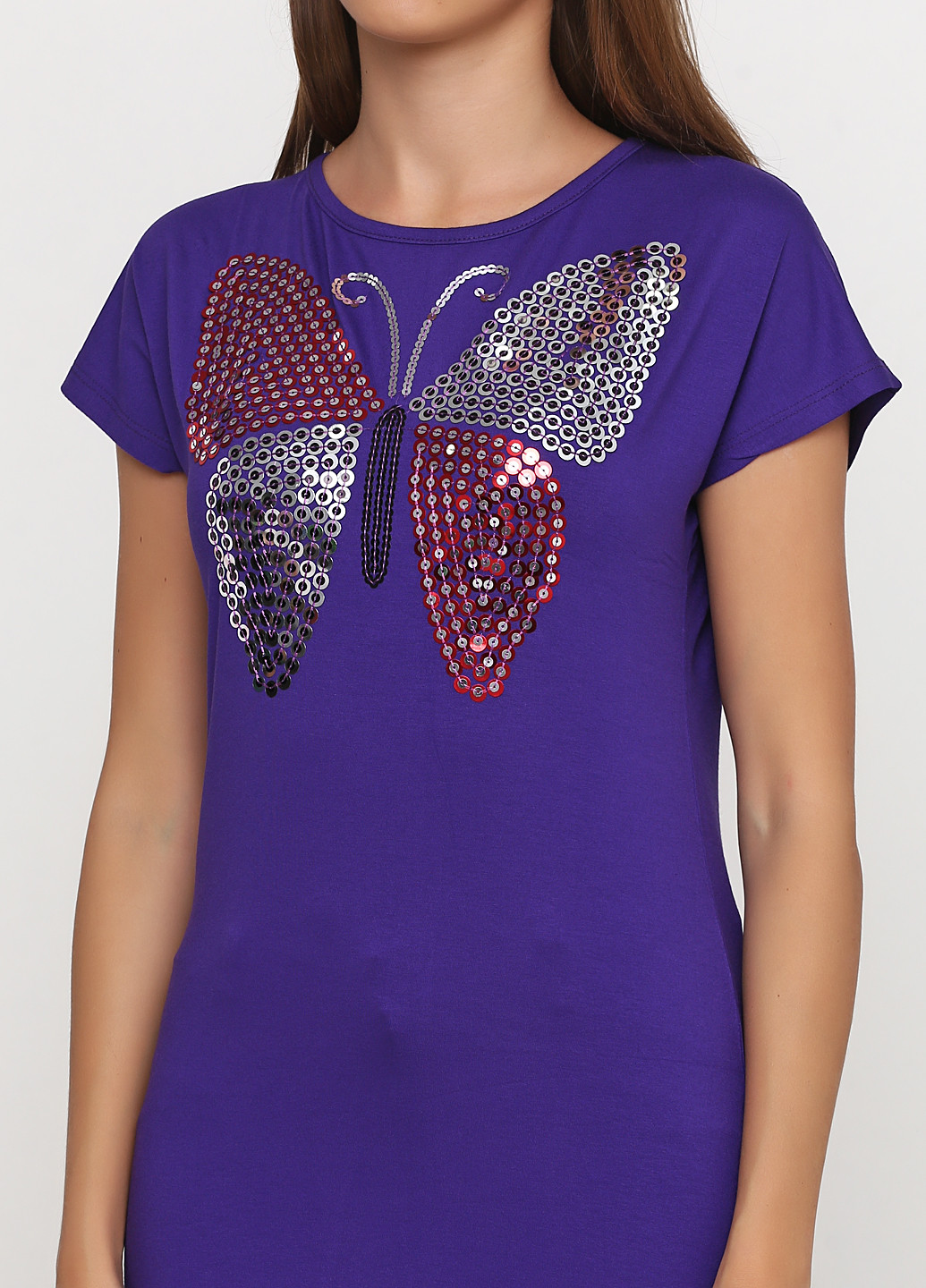 Фиолетовая летняя футболка Gorgo