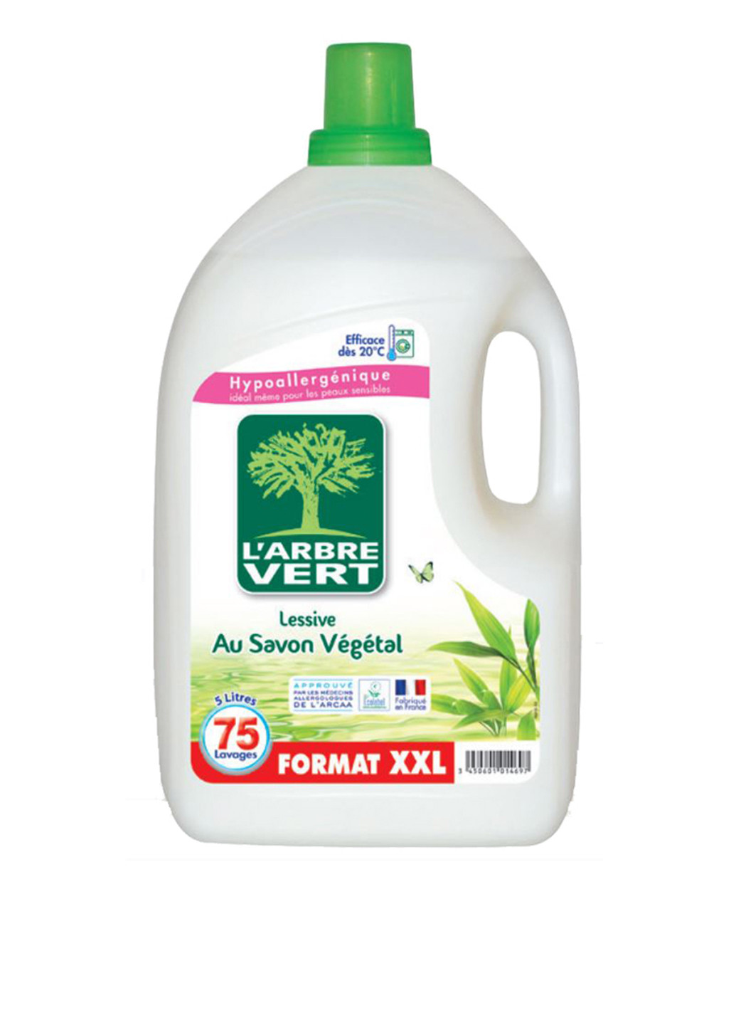 Жидкое средство для стирки Растительное мыло, 5000 мл L'arbre Vert (89545211)