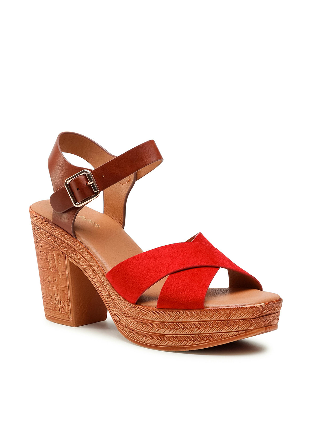Красные сандалі clara barson Clara Barson с ремешком с тиснением