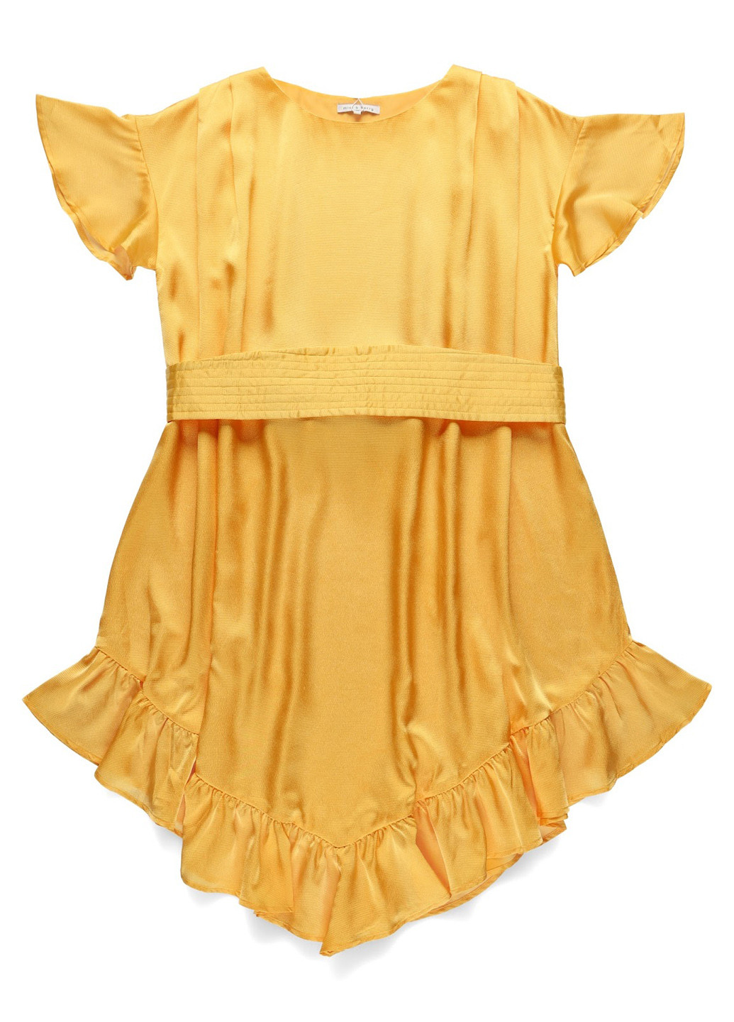 Желтое кэжуал платье а-силуэт MINT&BERRY однотонное