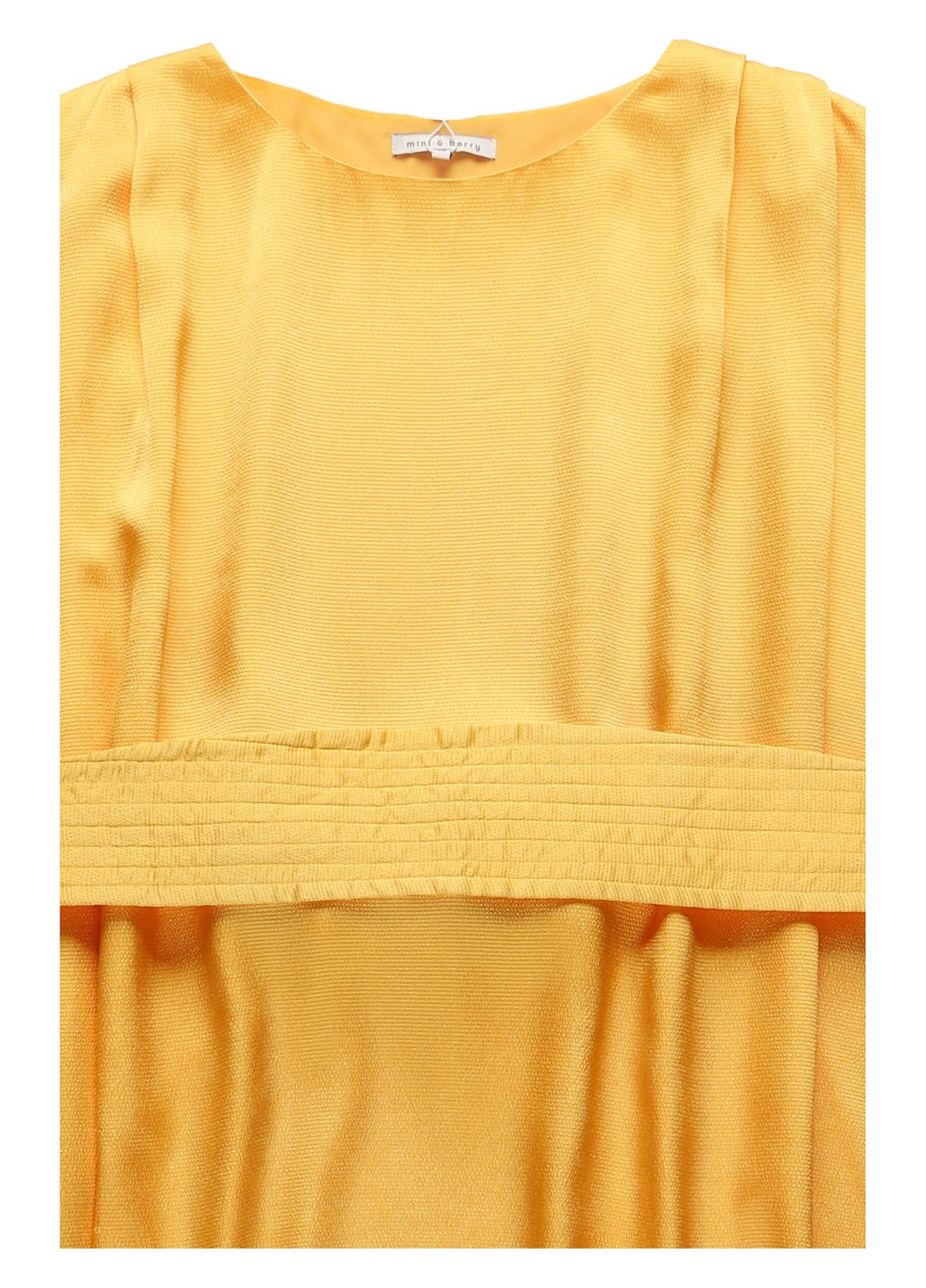 Желтое кэжуал платье а-силуэт MINT&BERRY однотонное