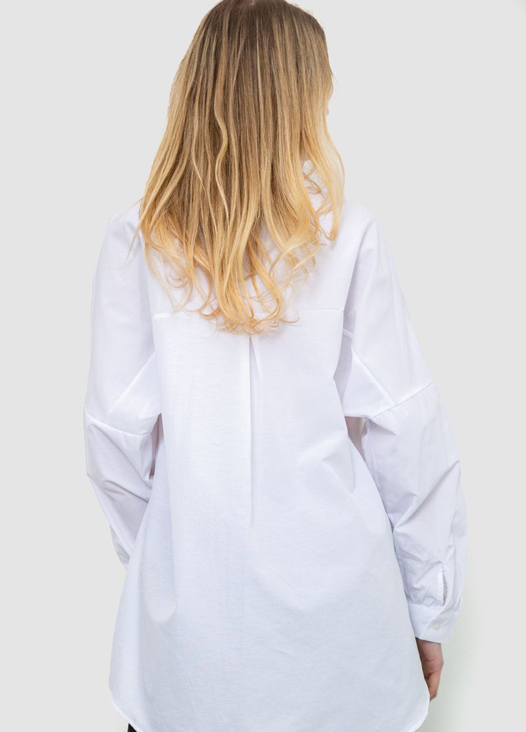 Белая классическая рубашка однотонная Ager