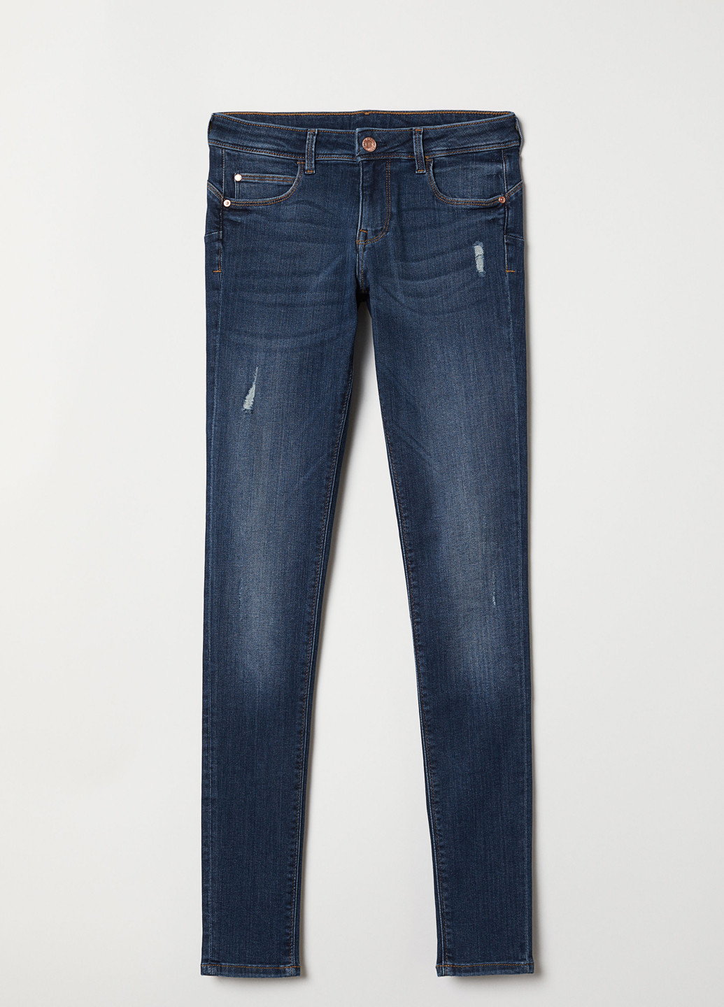 Джинси H&M завужені темно-сині джинсові бавовна
