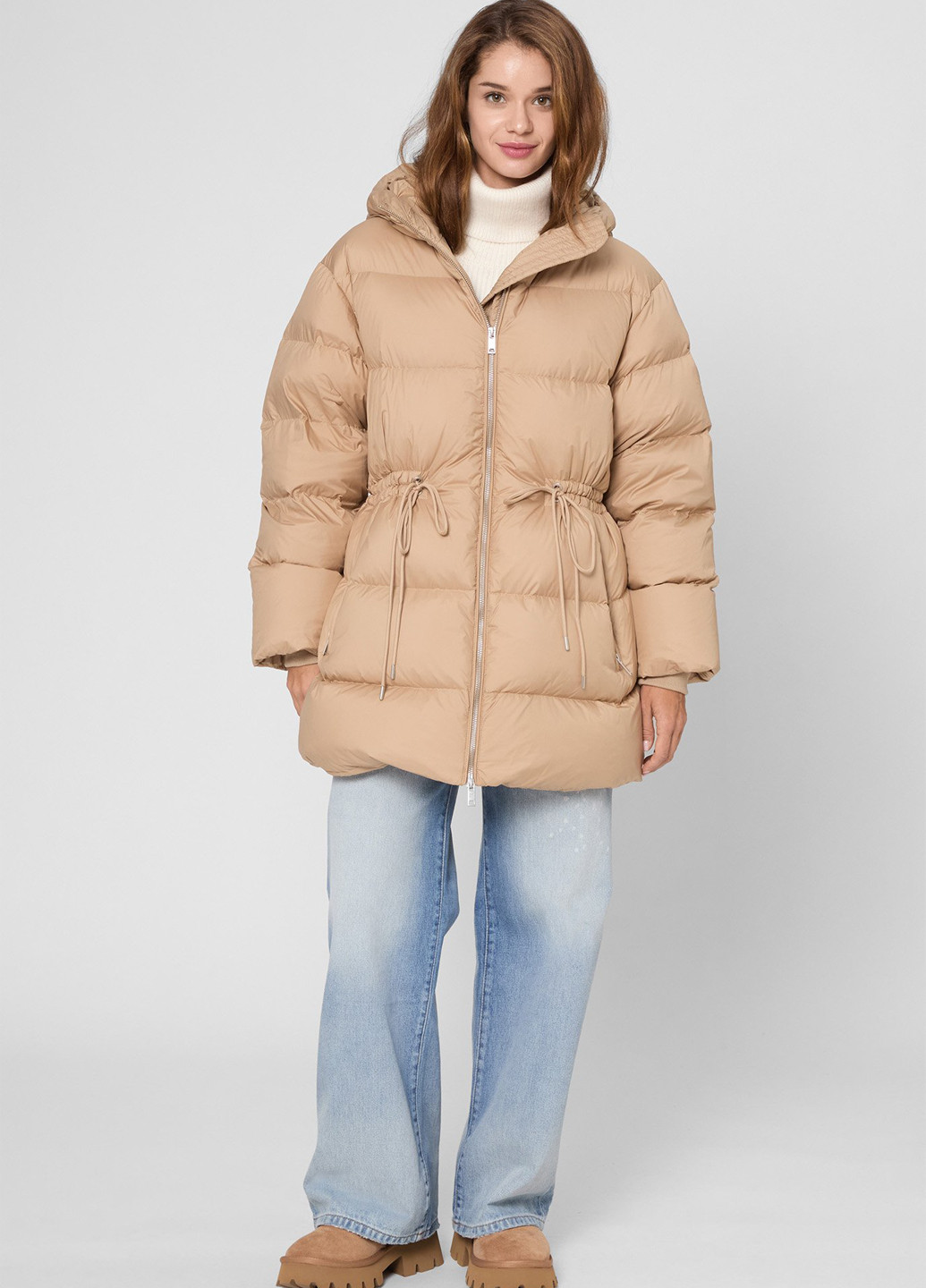 Бежевый зимний Пуховик PRPY