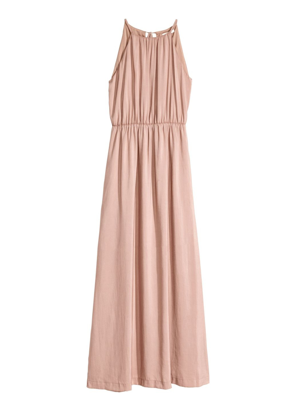 Бежева вечірня сукня в грецькому стилі H&M однотонна