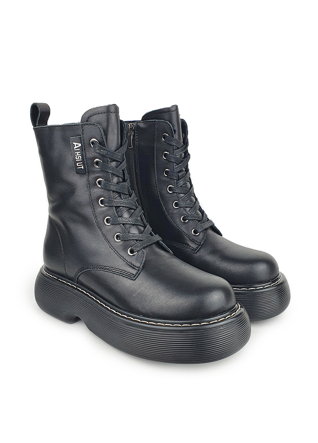 Стильні жіночі зимові черевики чорні шкіряні Berkonty (251198563)