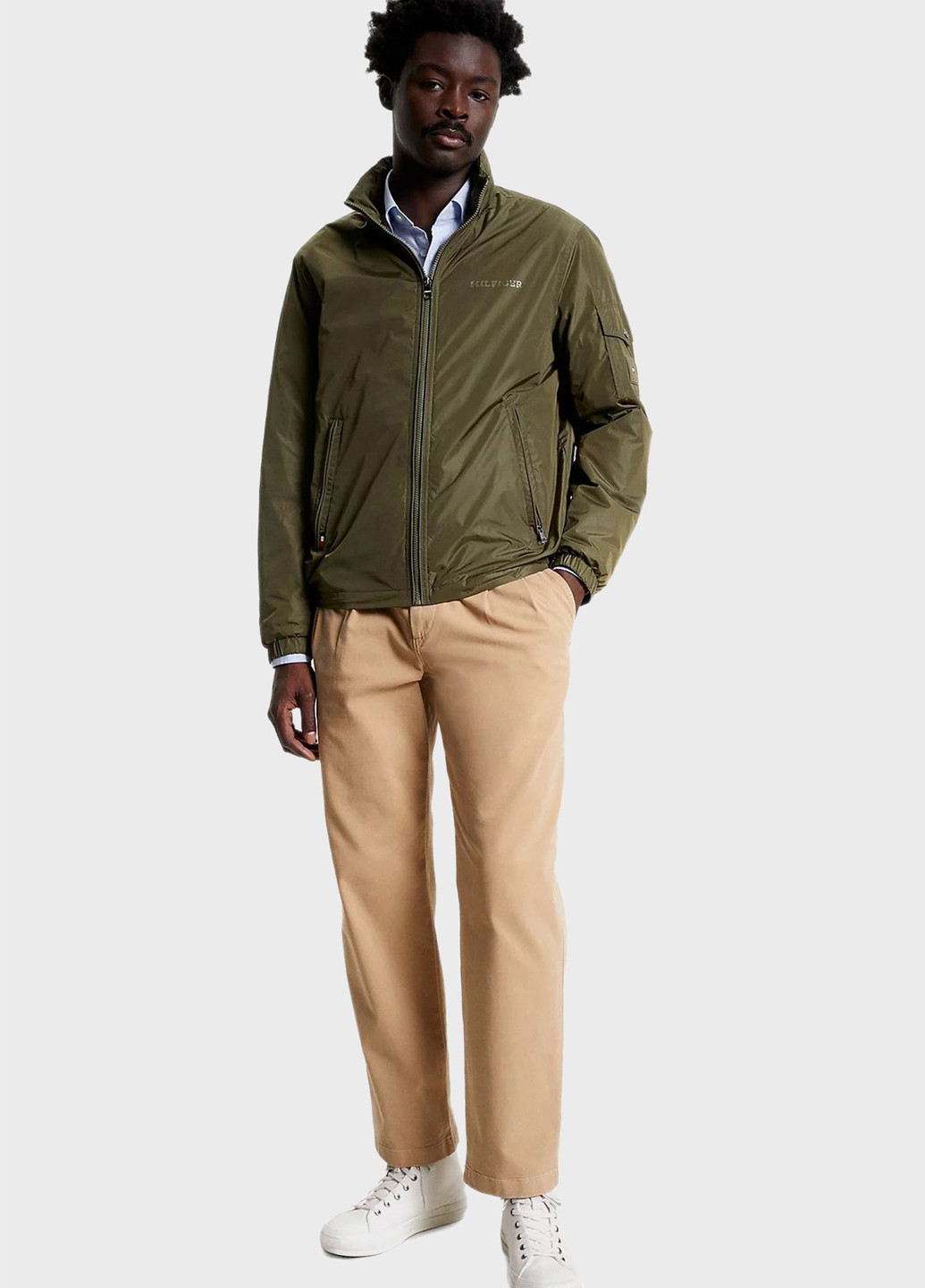 Оливкова (хакі) демісезонна куртка Tommy Hilfiger