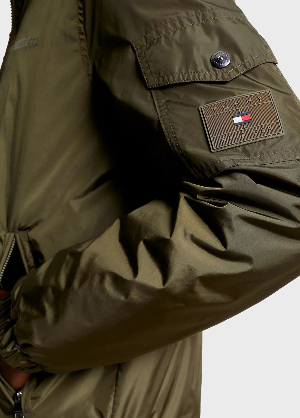 Оливкова (хакі) демісезонна куртка Tommy Hilfiger