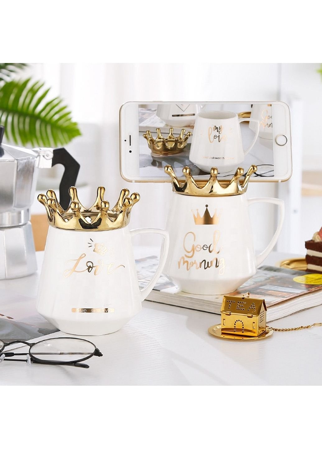 Кружка с крышкой Good morning 6821 350 мл No Brand (253669099)