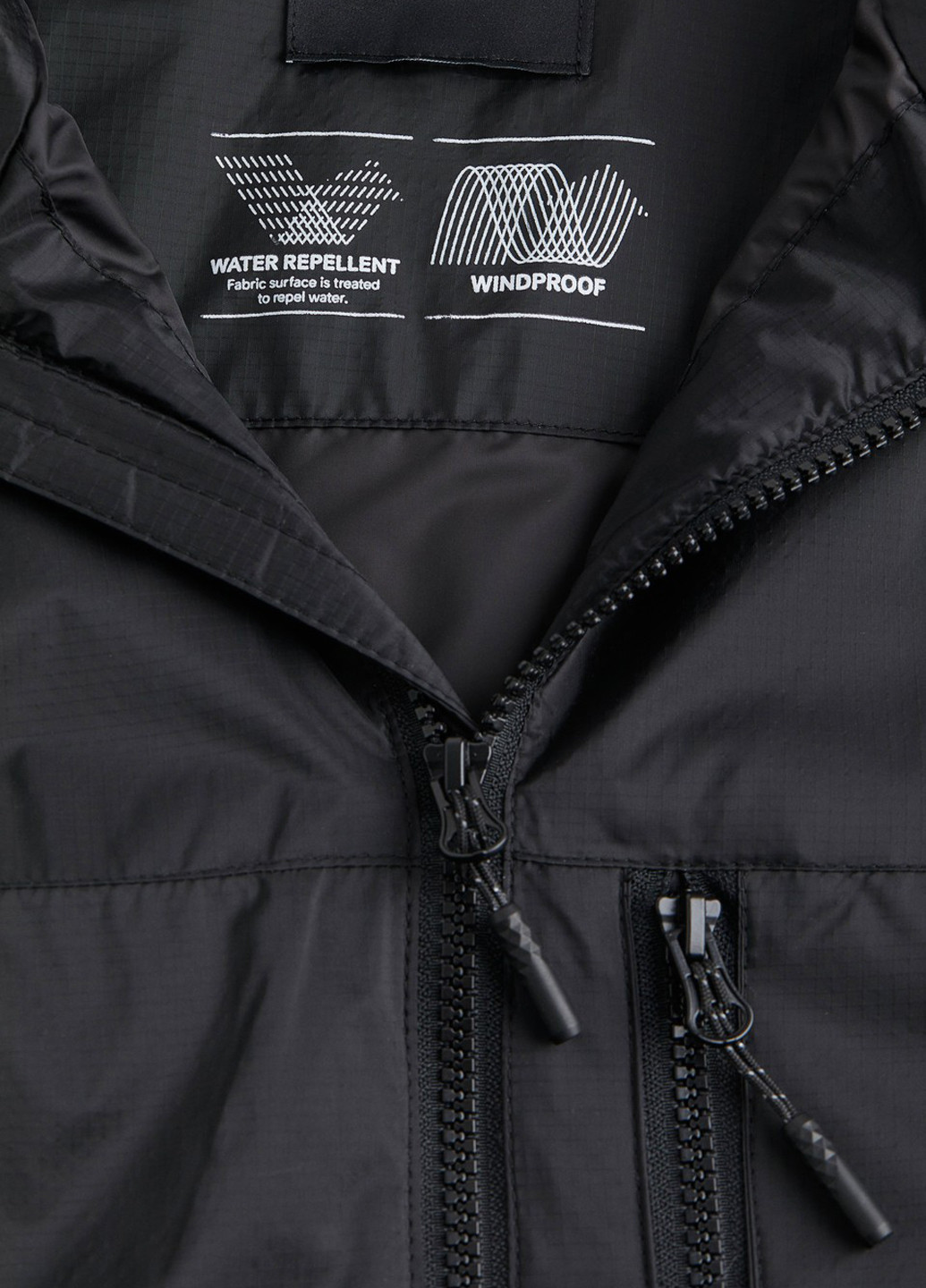 Чорна демісезонна куртка H&M