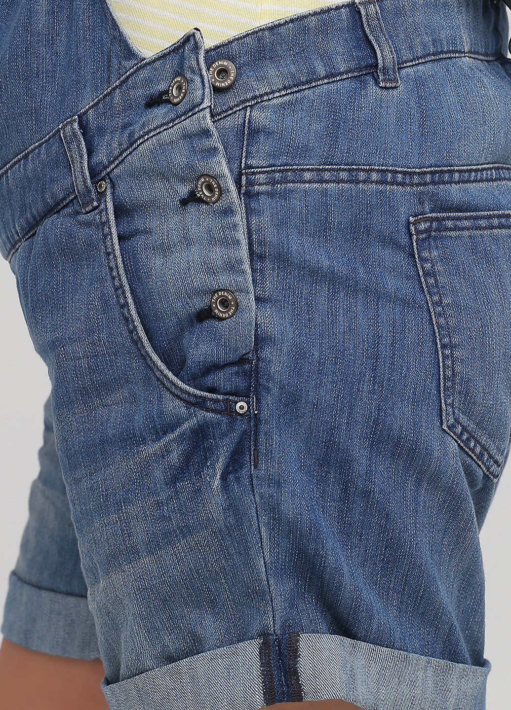 Комбінезон для вагітних C&A комбінезон-шорти однотонний синій джинсовий бавовна