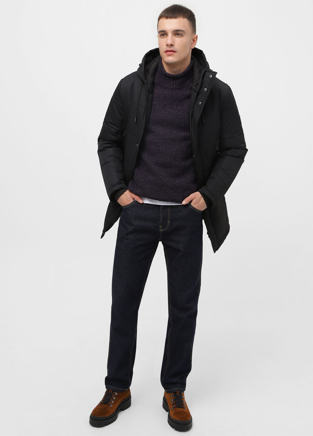 Чорна зимня куртка Braska Б-6/301