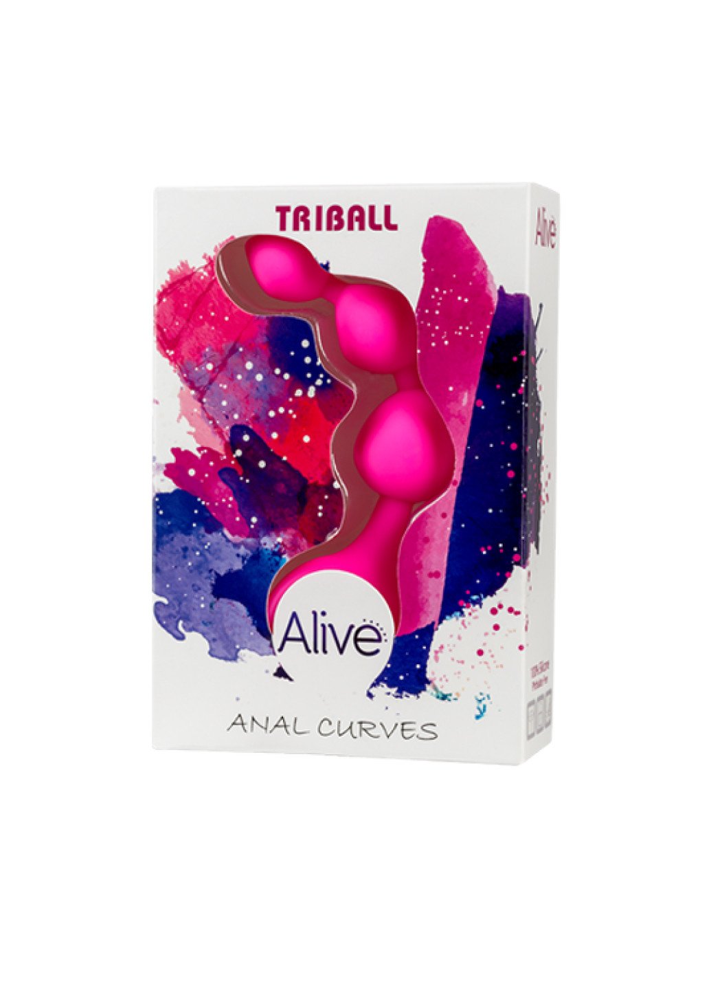 Анальні кульки Triball Pink, силікон, макс. діаметр 2см Alive (252011948)
