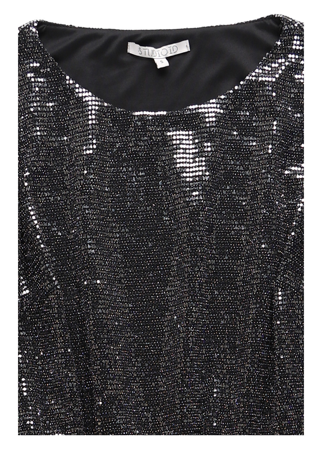 Черное кэжуал платье а-силуэт STUDIO ID однотонное