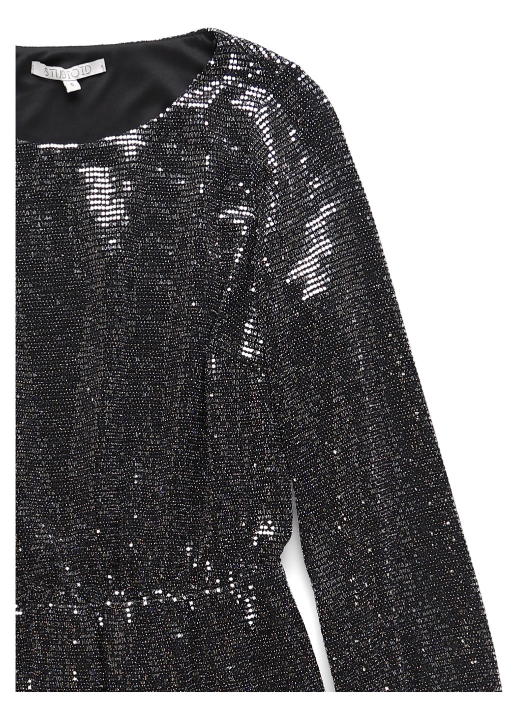 Черное кэжуал платье а-силуэт STUDIO ID однотонное