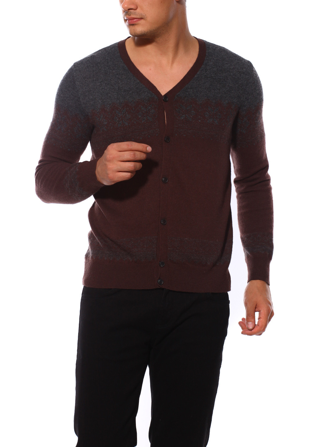 Коричневий демісезонний светр пуловер Colin's