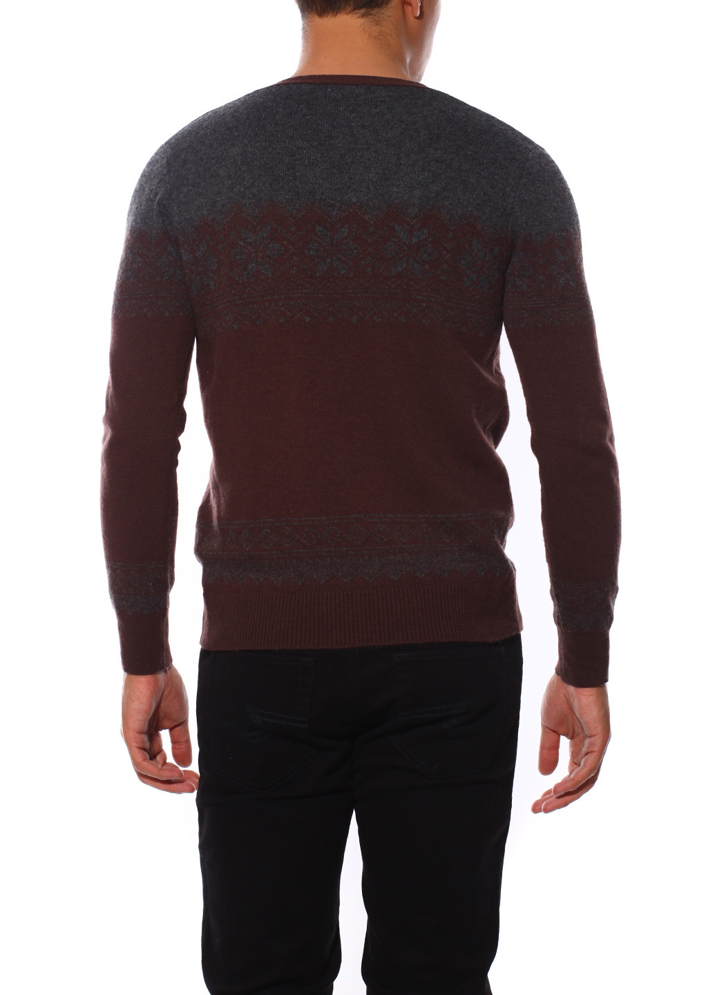 Коричневый демисезонный свитер пуловер Colin's