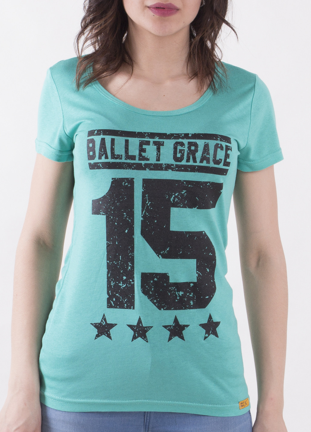 Мятная летняя футболка Ballet Grace