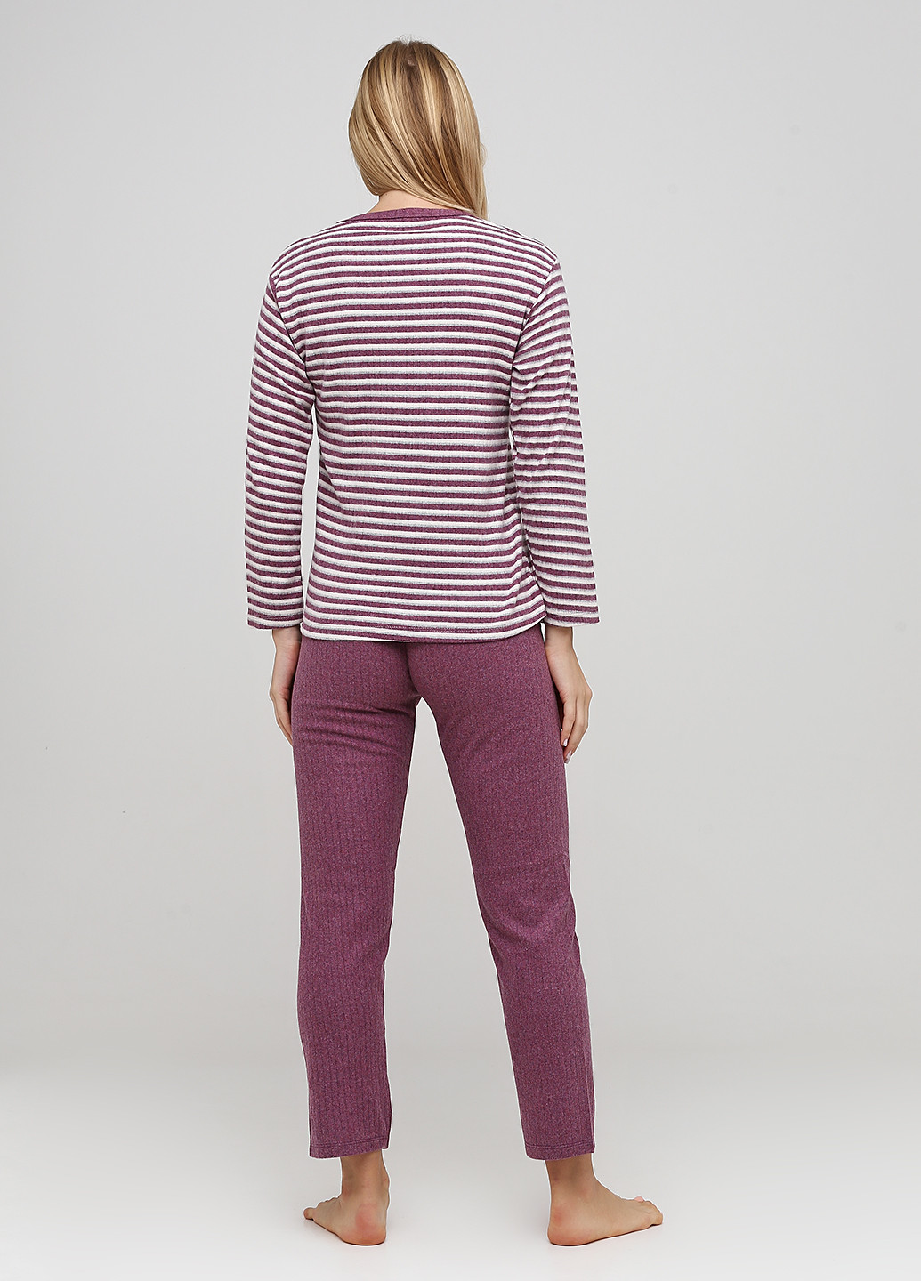 Фіолетовий демісезонний комплект (лонгслів, брюки) Ecrin