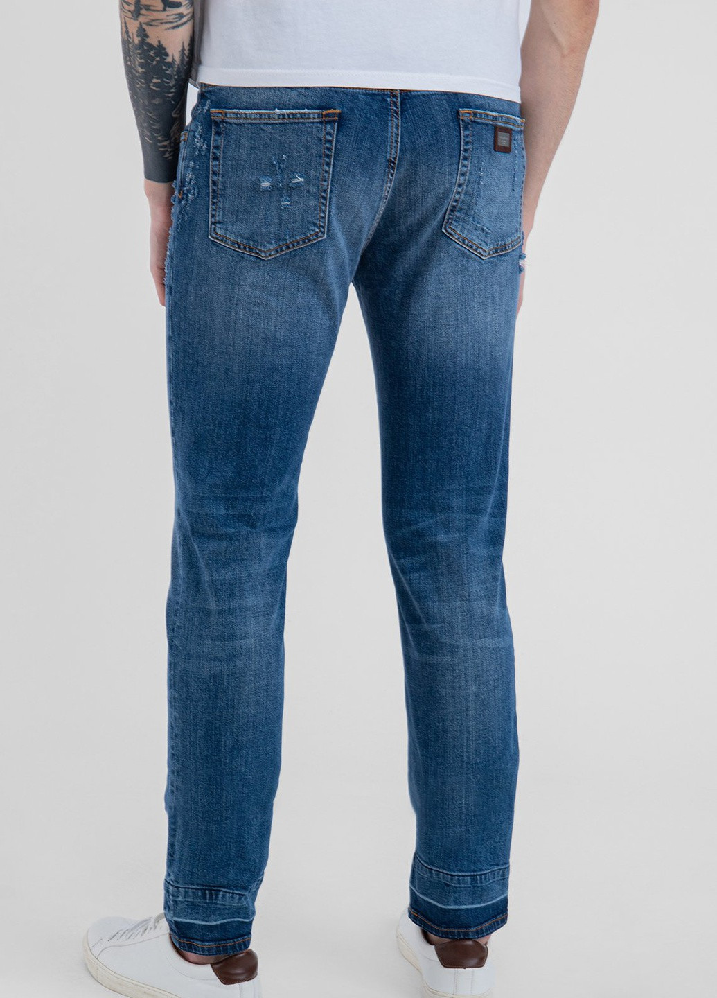 Синие демисезонные синие джинсы с потертостями Dolce & Gabbana