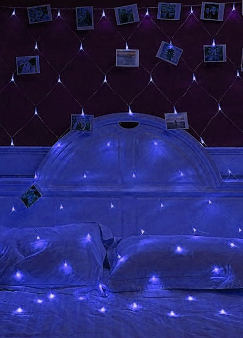 Новогодняя праздничная гирлянда сетка 240 Led прозрачный провод 3х0,8 м (473558-Prob) Синяя Unbranded (255273315)