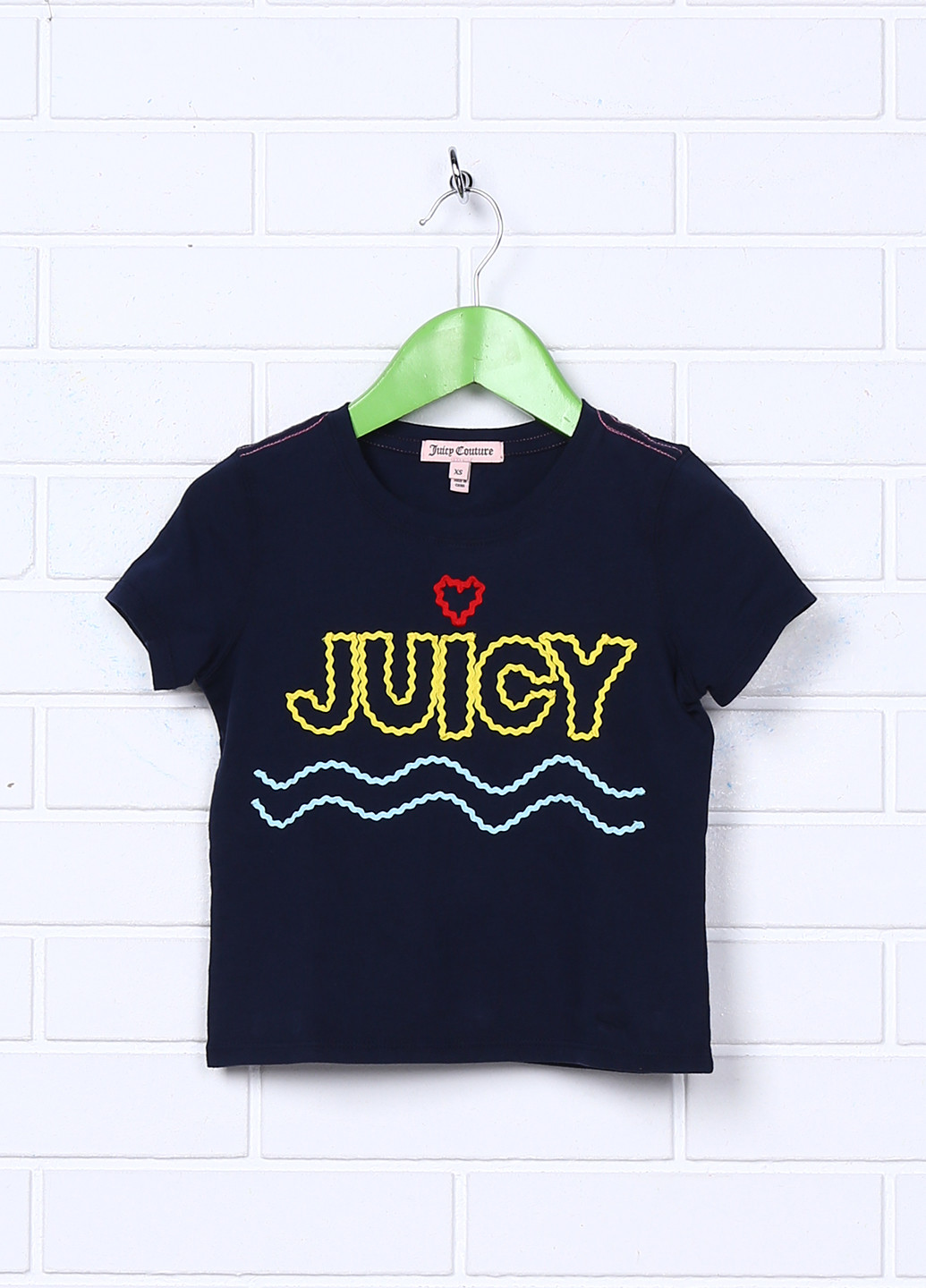 Синяя летняя футболка с коротким рукавом Juicy Couture