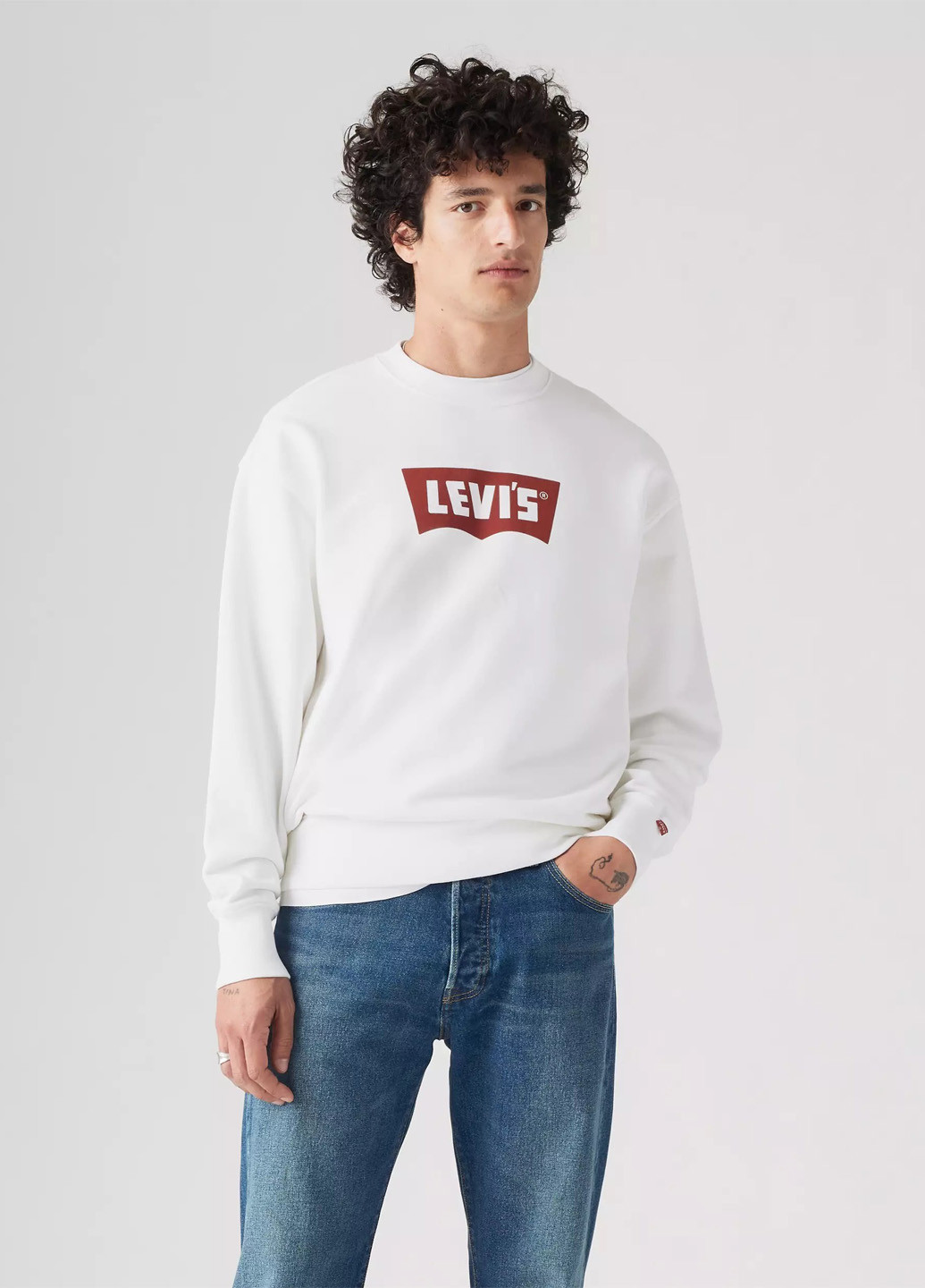 Білий світшот Levi's логотип без декору (364794466)