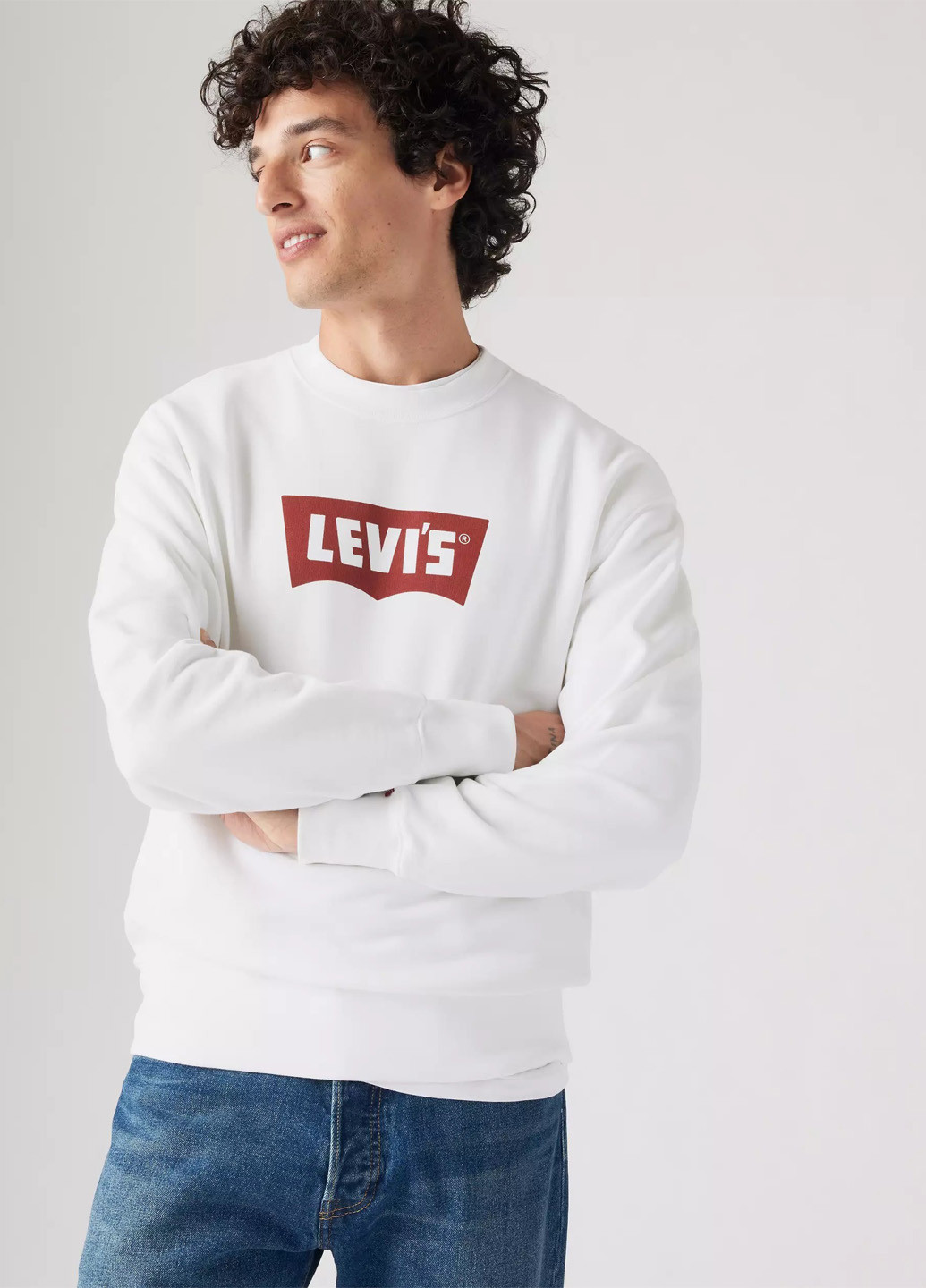 Білий світшот Levi's логотип без декору (364794466)