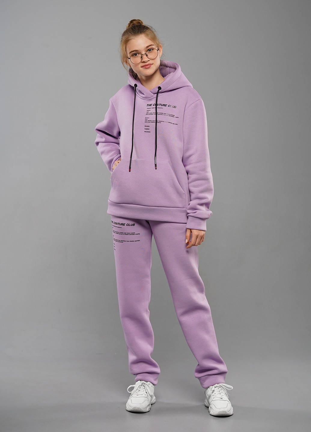 Бузковий зимовий спортивний костюм з написами Sinthia (210694175)