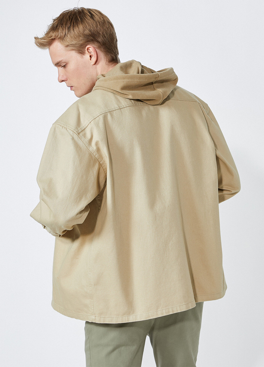 Куртка-сорочка KOTON однотонна бежева кежуал