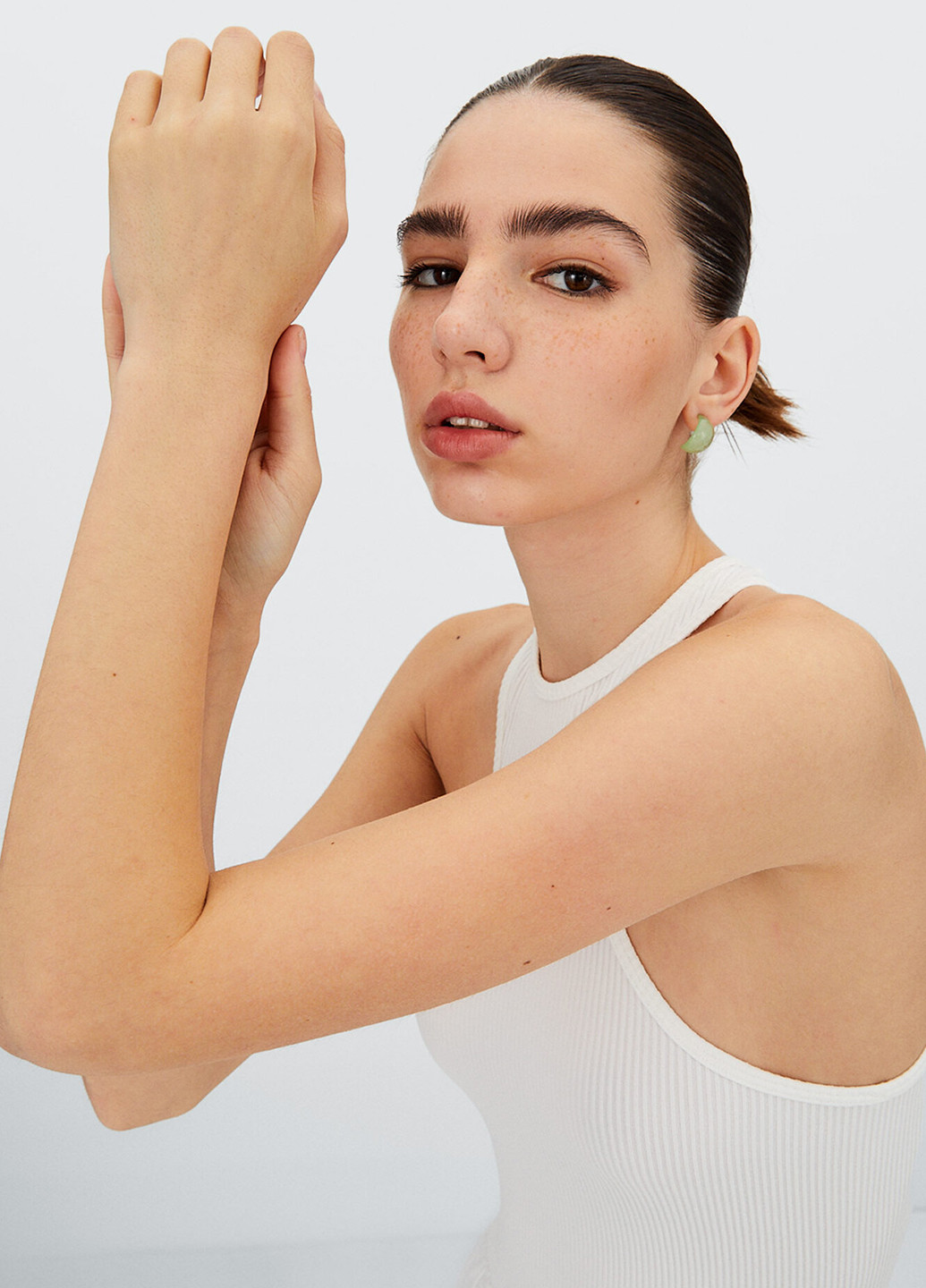 Білий кежуал сукня сукня-майка Stradivarius однотонна