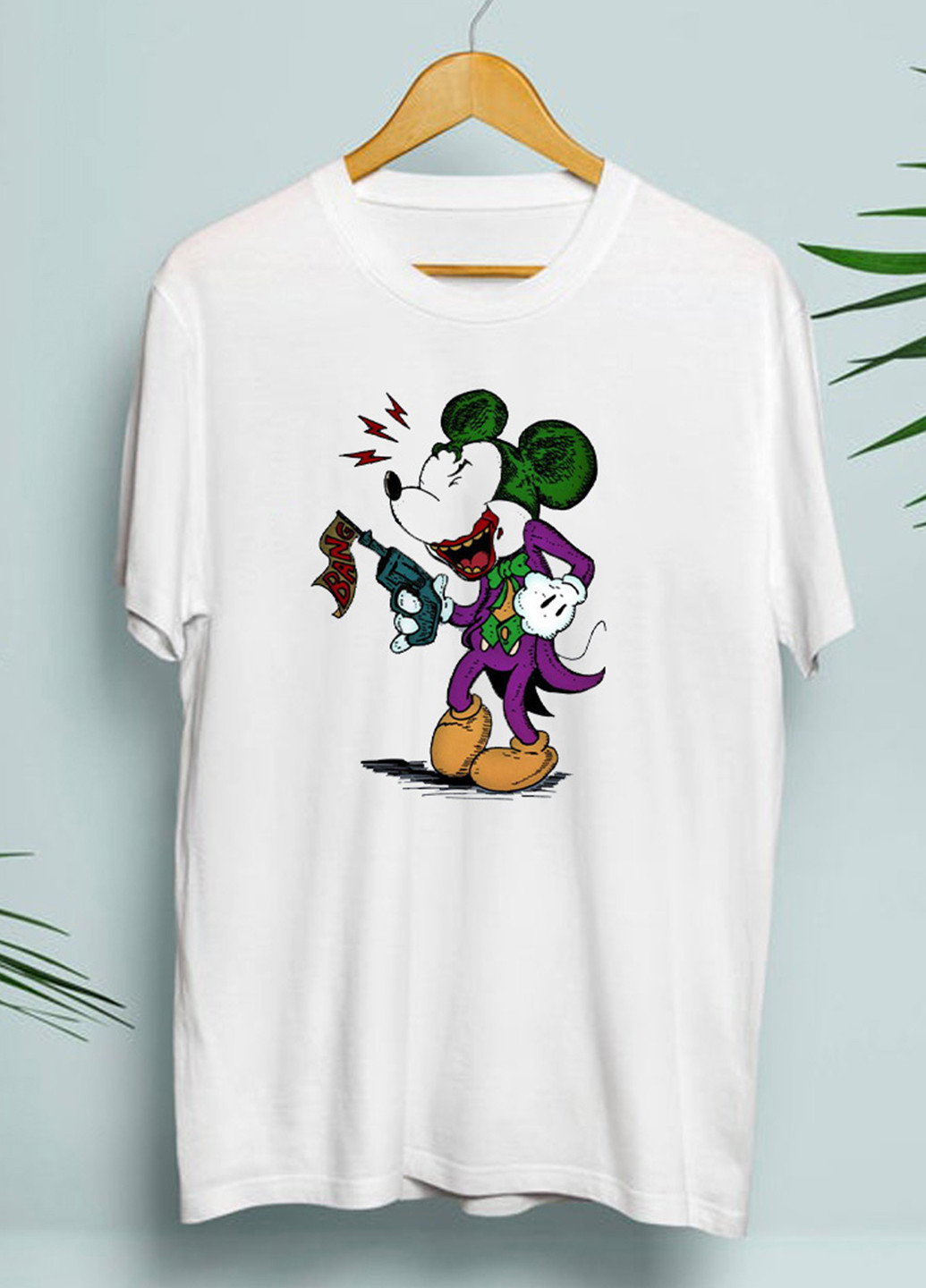 Белая футболка мужская белаяа joker mouse-2 Zuzu