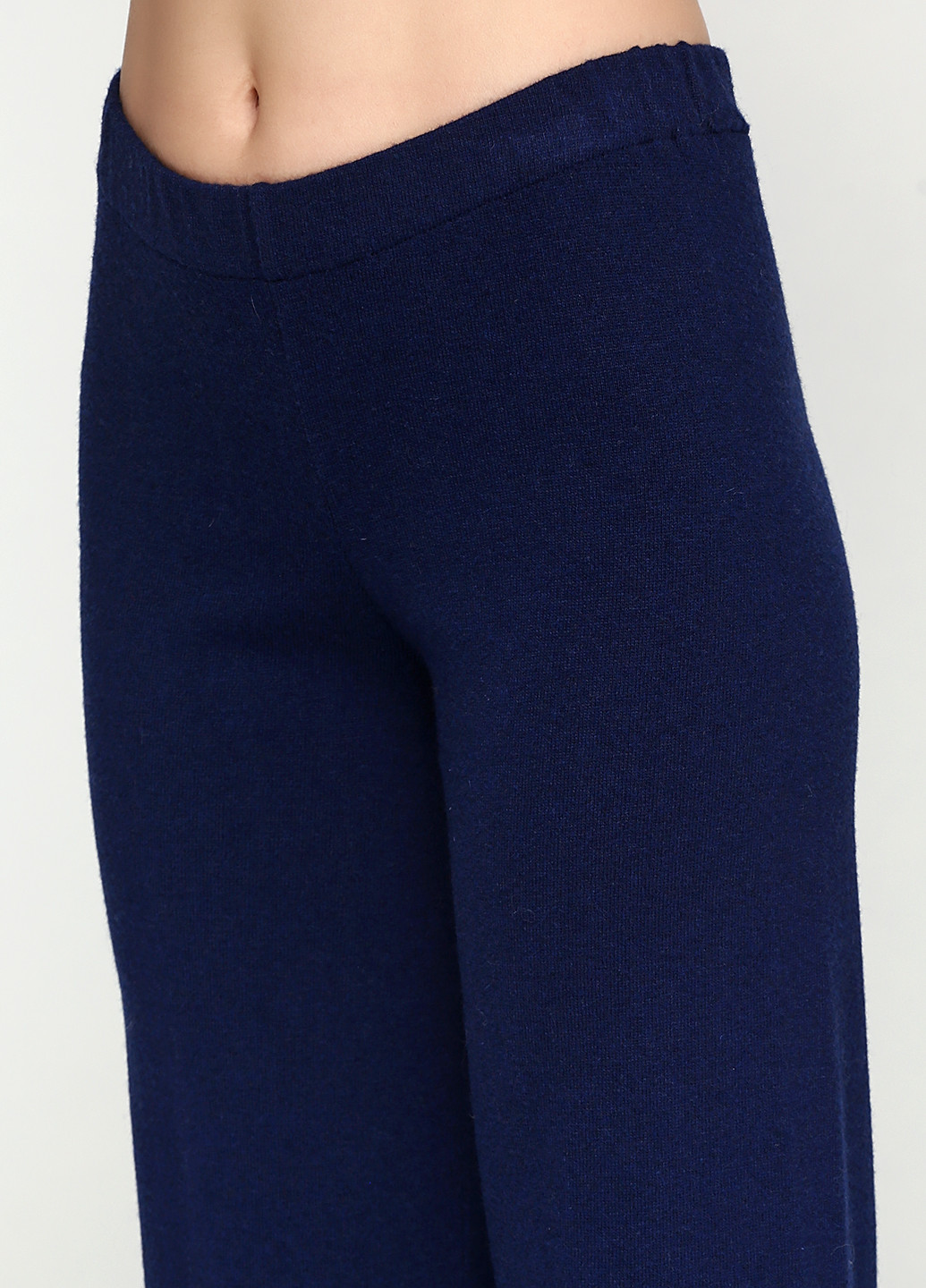Темно-синие кэжуал демисезонные прямые брюки Kontatto
