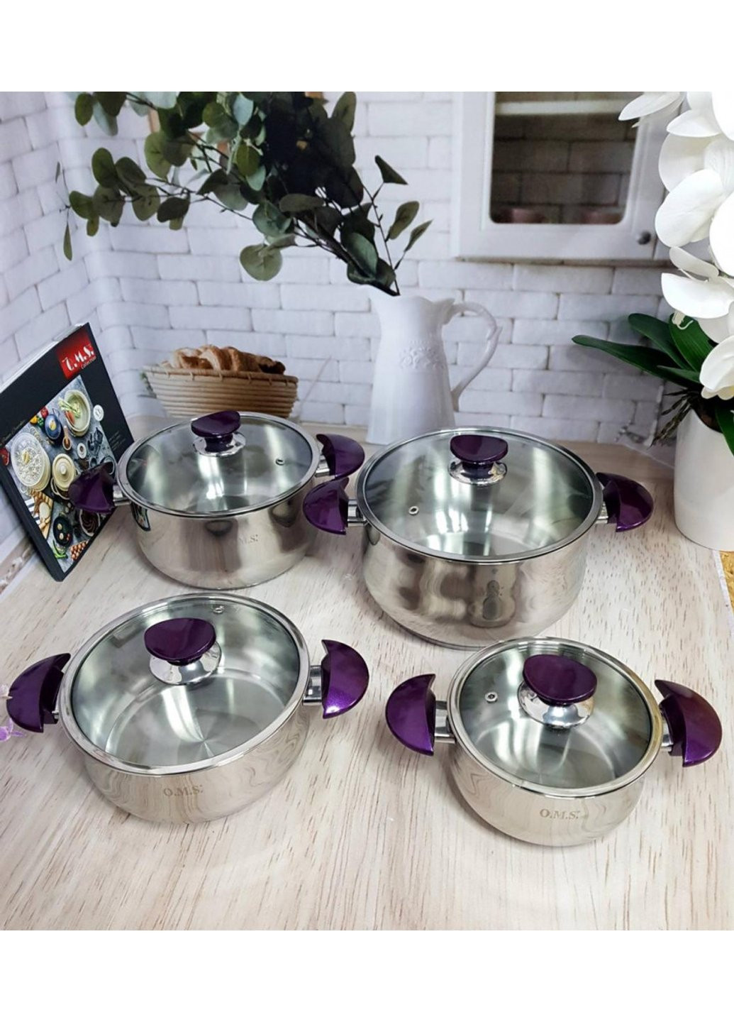 Набор посуды Yummy 1036-Purple 8 предметов OMS (254651319)