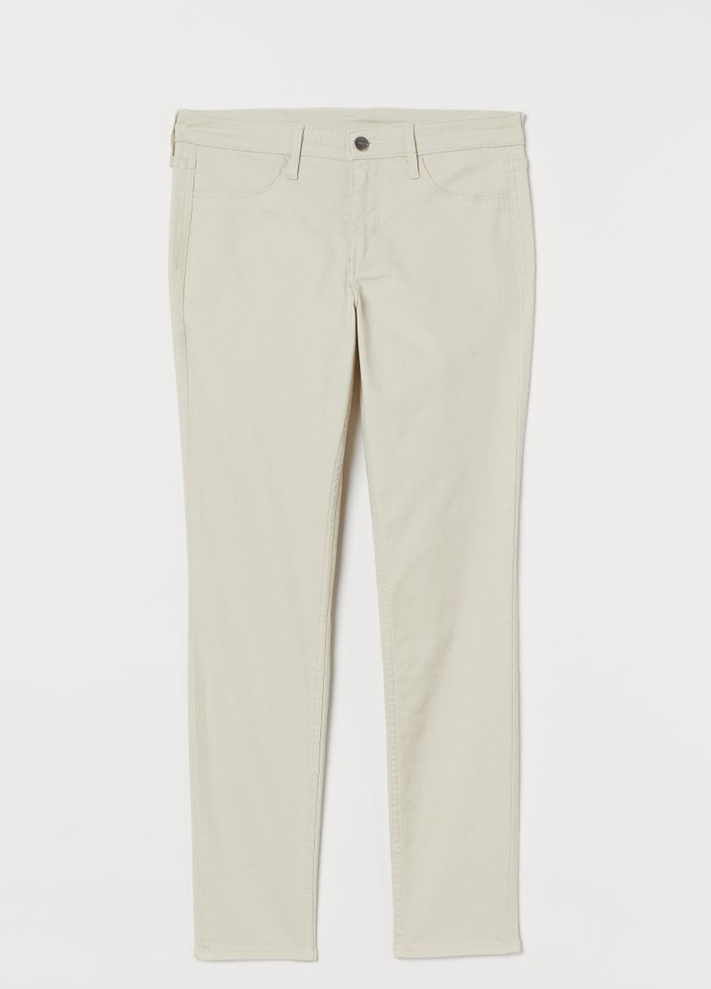 Серо-бежевые кэжуал демисезонные зауженные брюки H&M