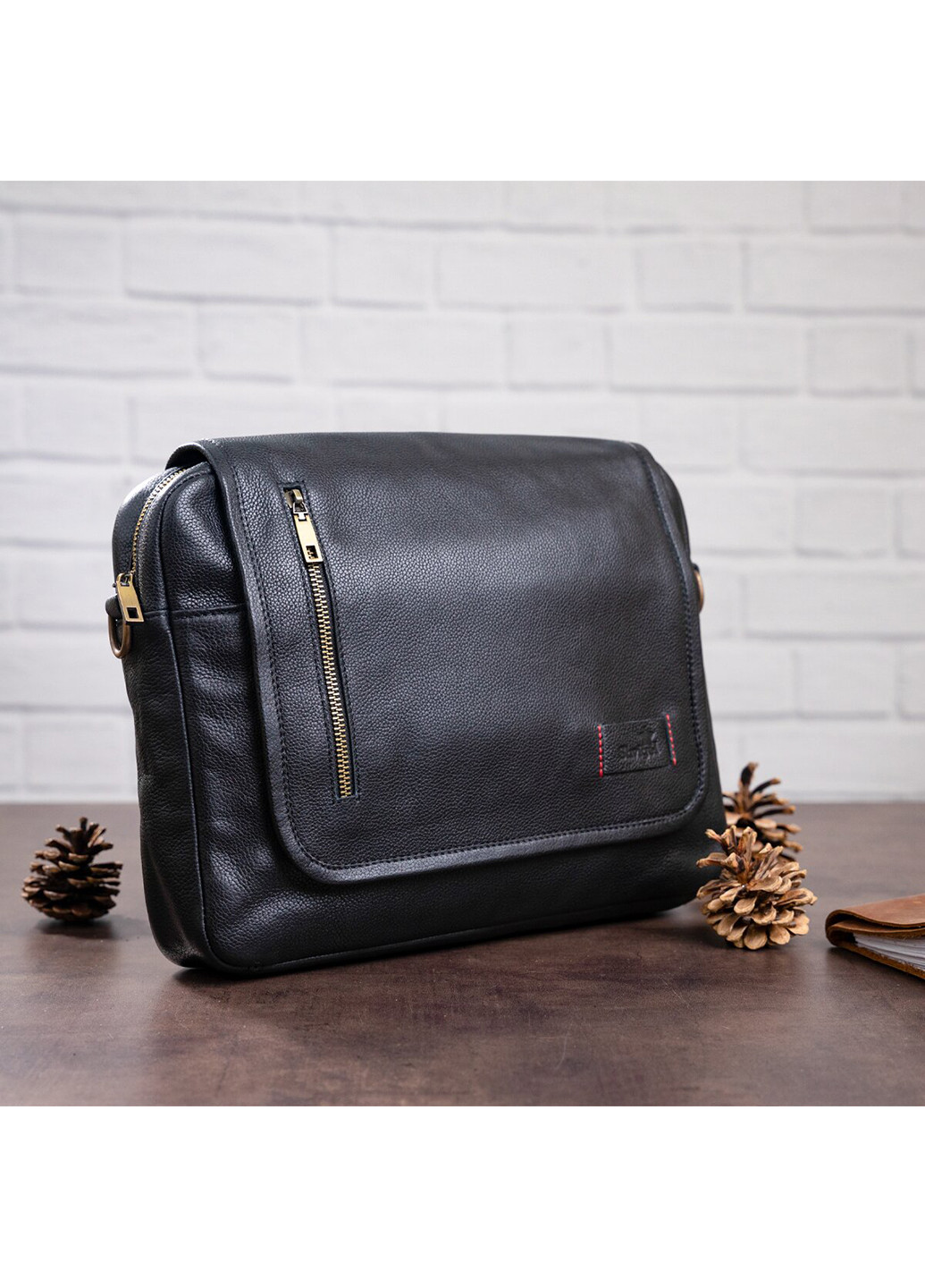 Чоловіча шкіряна сумка 34х24,5х5 см Shvigel (229458613)