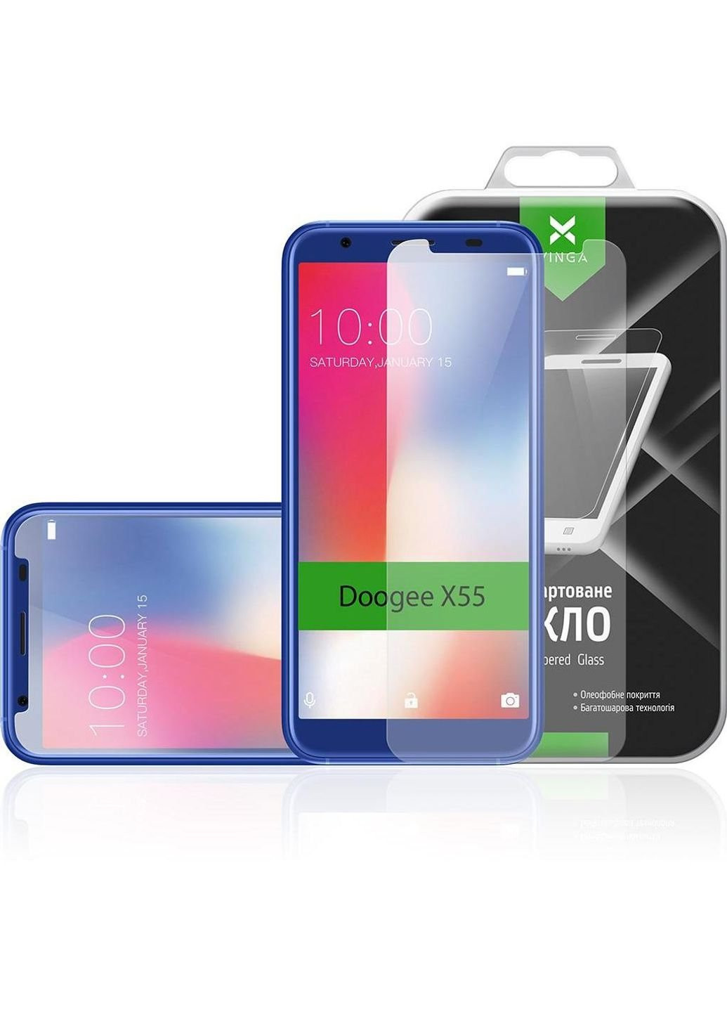 Стекло защитное для Doogee X55 (VTPGS-DX55) Vinga (252369125)